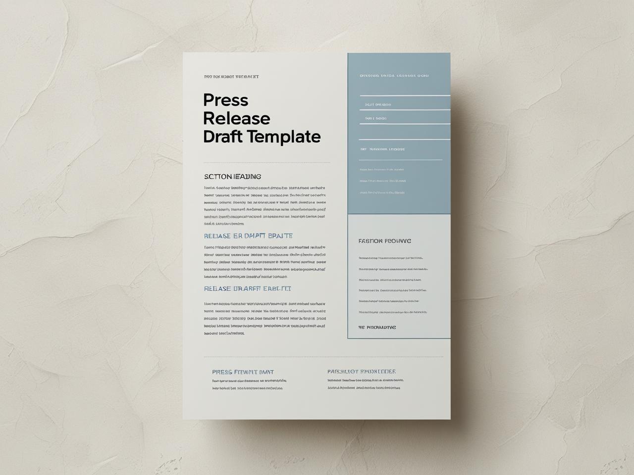Press Release Draft Templates